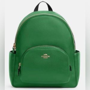 ✨💚✨Coach Court Backpack Refined Pebble Leather.